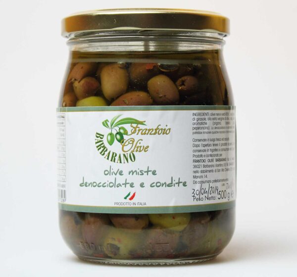 Pitted and seasoned mixed olives gr 500
